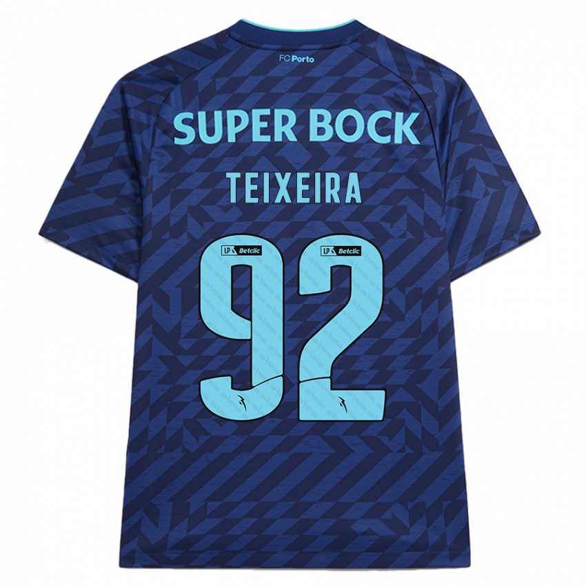 Hombre Camiseta João Teixeira #92 Azul Marino Equipación Tercera 2024/25 La Camisa Chile