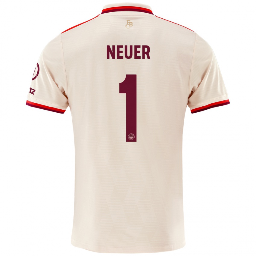 Hombre Camiseta Manuel Neuer #1 Lino Equipación Tercera 2024/25 La Camisa Chile