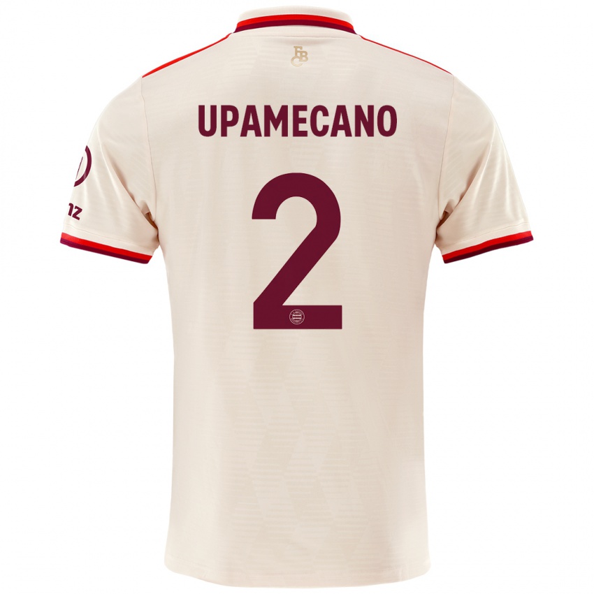 Hombre Camiseta Dayot Upamecano #2 Lino Equipación Tercera 2024/25 La Camisa Chile