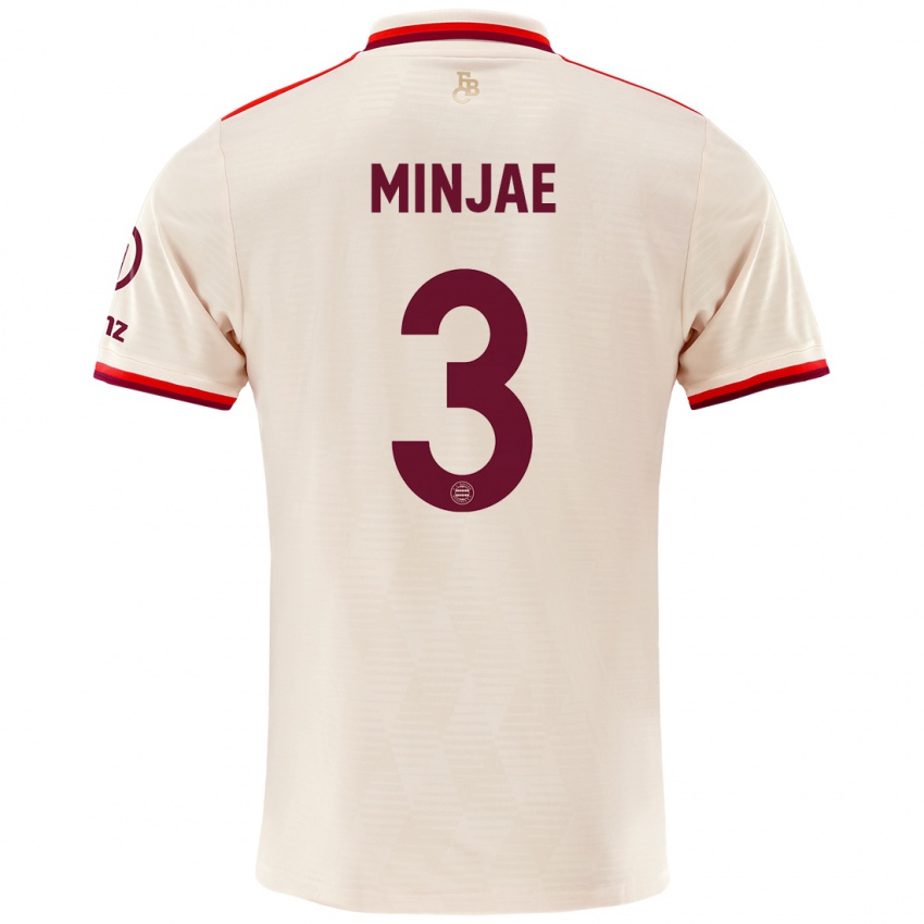 Hombre Camiseta Min-Jae Kim #3 Lino Equipación Tercera 2024/25 La Camisa Chile