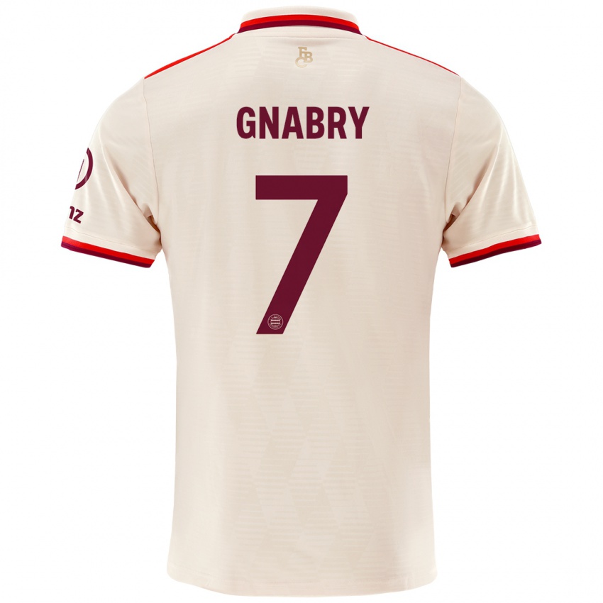 Hombre Camiseta Serge Gnabry #7 Lino Equipación Tercera 2024/25 La Camisa Chile