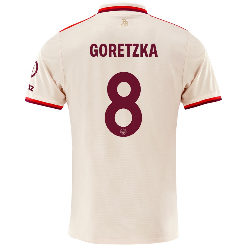 Hombre Camiseta Leon Goretzka #8 Lino Equipación Tercera 2024/25 La Camisa Chile