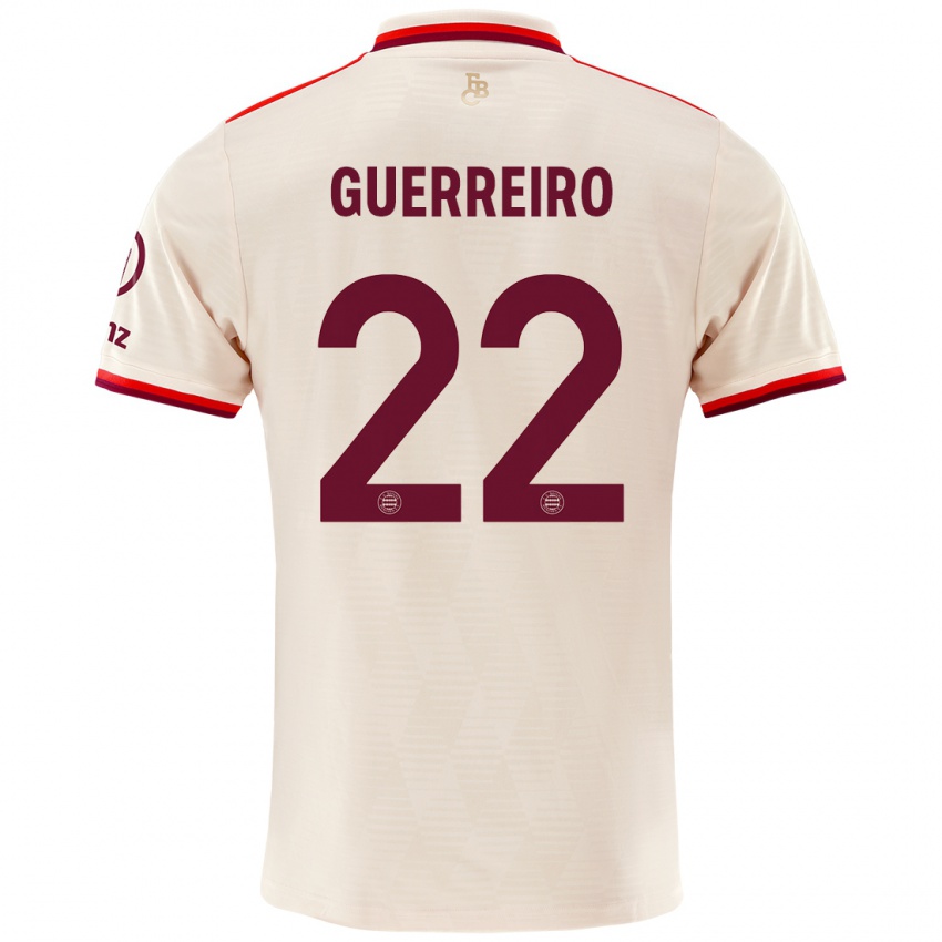 Hombre Camiseta Raphaël Guerreiro #22 Lino Equipación Tercera 2024/25 La Camisa Chile