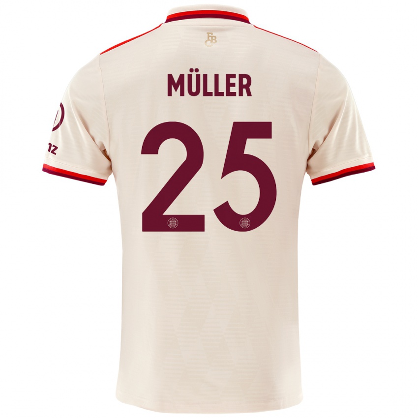 Hombre Camiseta Thomas Muller #25 Lino Equipación Tercera 2024/25 La Camisa Chile