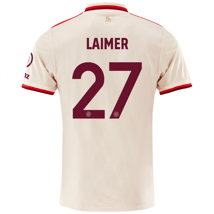 Hombre Camiseta Konrad Laimer #27 Lino Equipación Tercera 2024/25 La Camisa Chile