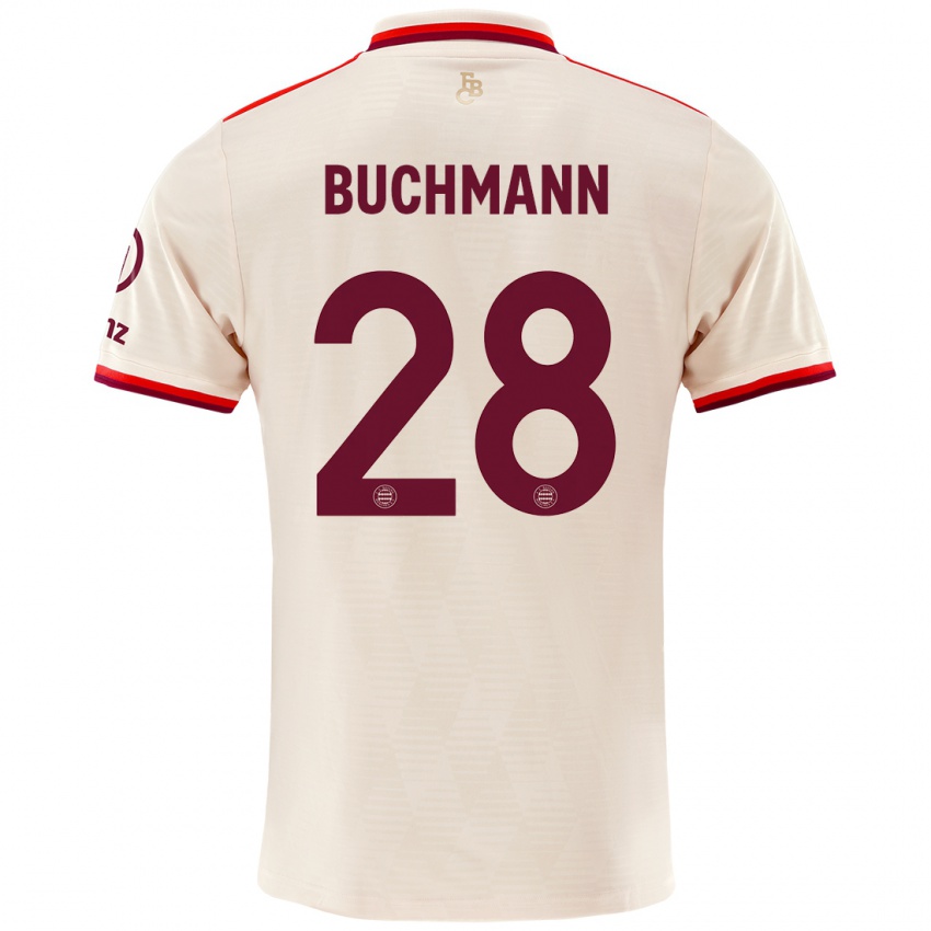 Hombre Camiseta Tarek Buchmann #28 Lino Equipación Tercera 2024/25 La Camisa Chile