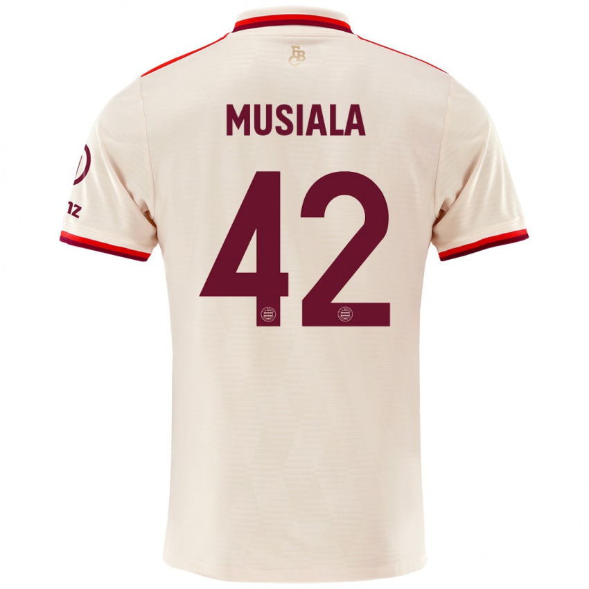 Hombre Camiseta Jamal Musiala #42 Lino Equipación Tercera 2024/25 La Camisa Chile