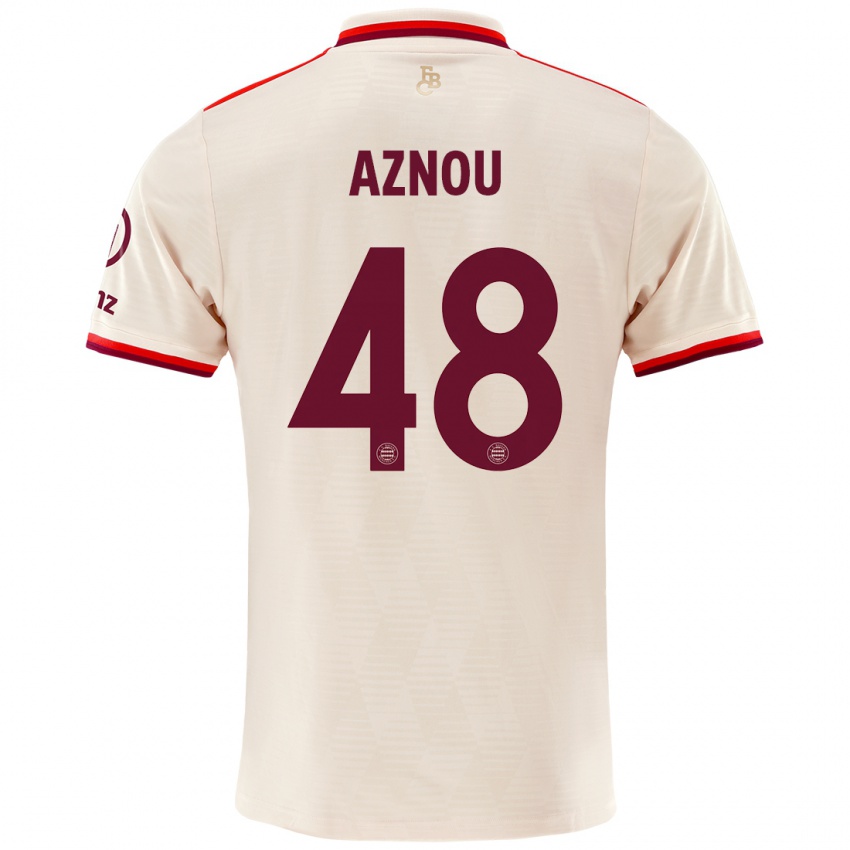 Hombre Camiseta Adam Aznou #48 Lino Equipación Tercera 2024/25 La Camisa Chile