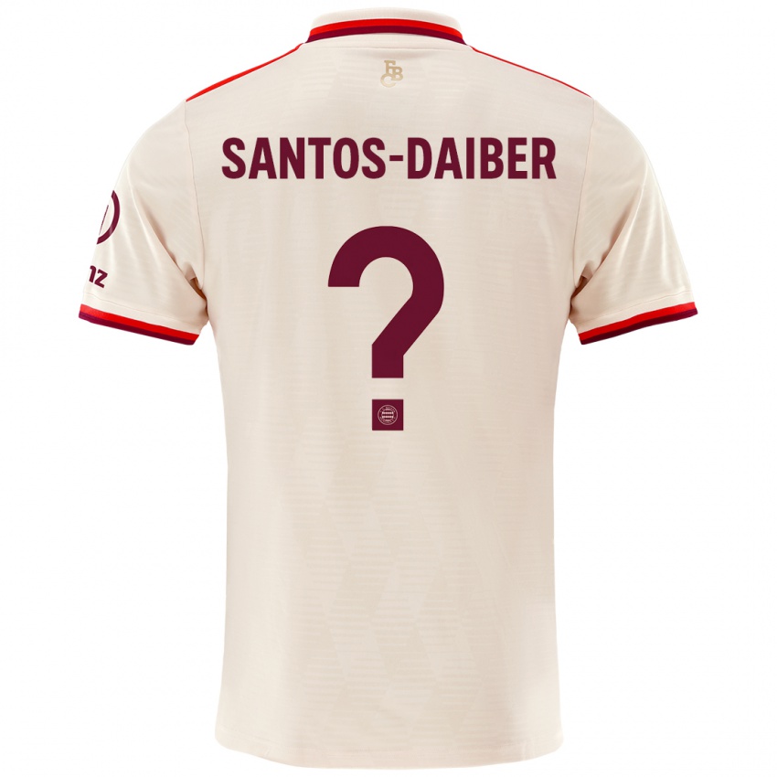 Hombre Camiseta David Santos-Daiber #0 Lino Equipación Tercera 2024/25 La Camisa Chile