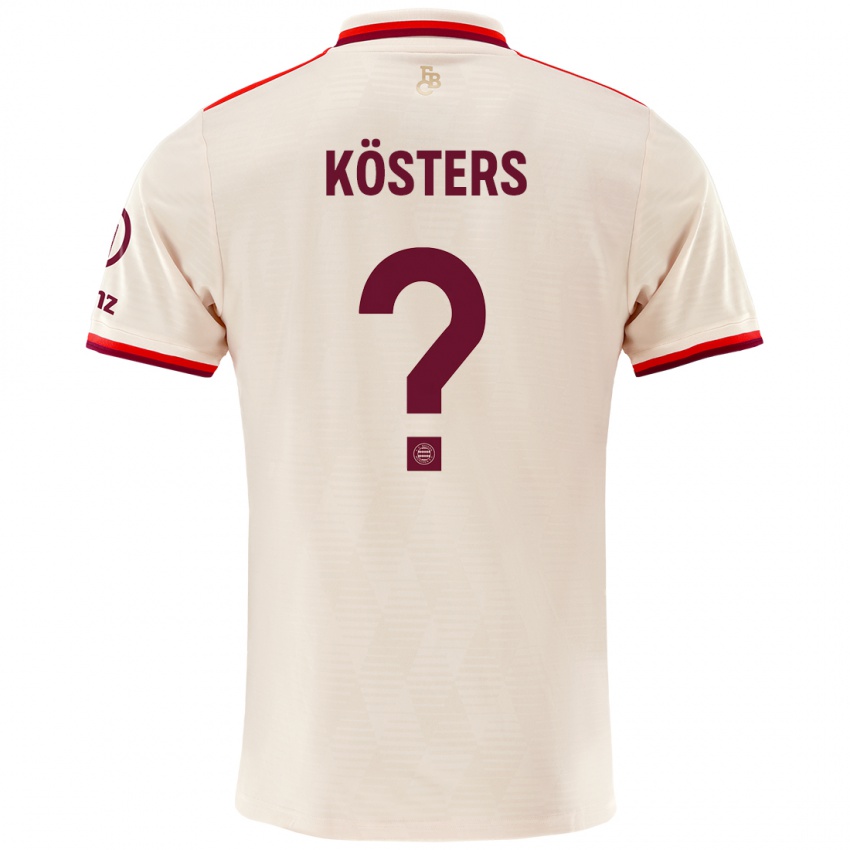 Hombre Camiseta Matthias Kösters #0 Lino Equipación Tercera 2024/25 La Camisa Chile