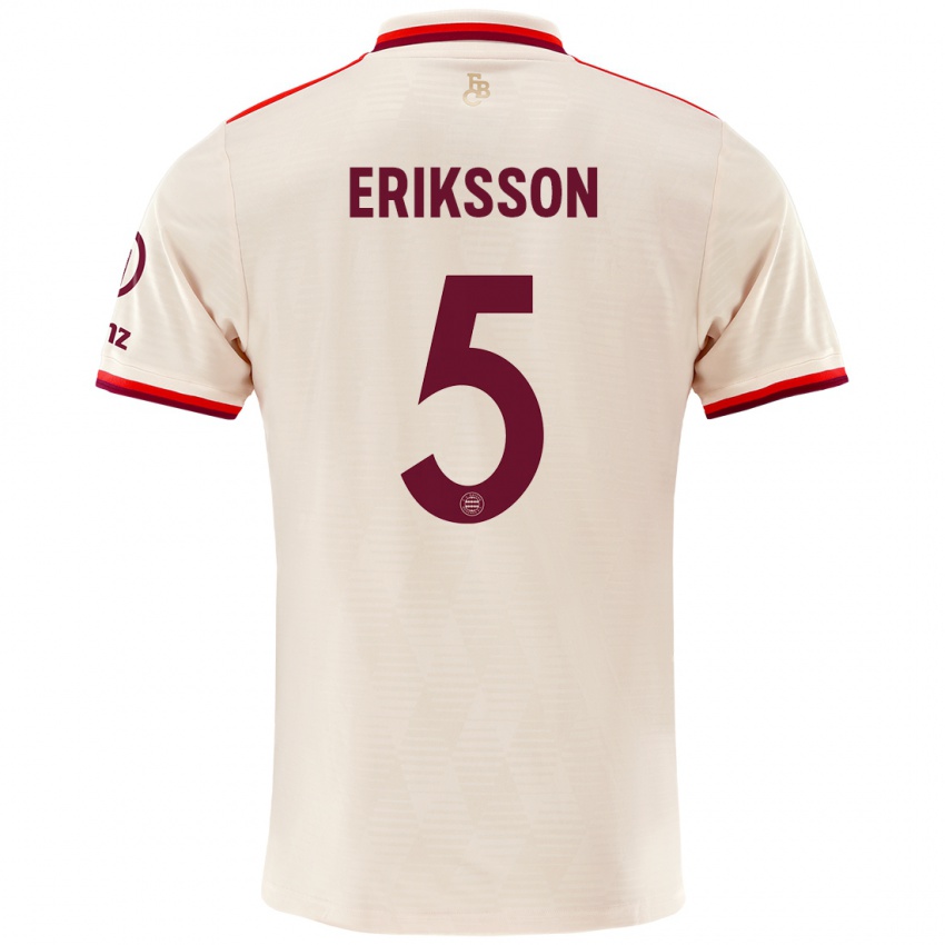 Hombre Camiseta Magdalena Eriksson #5 Lino Equipación Tercera 2024/25 La Camisa Chile