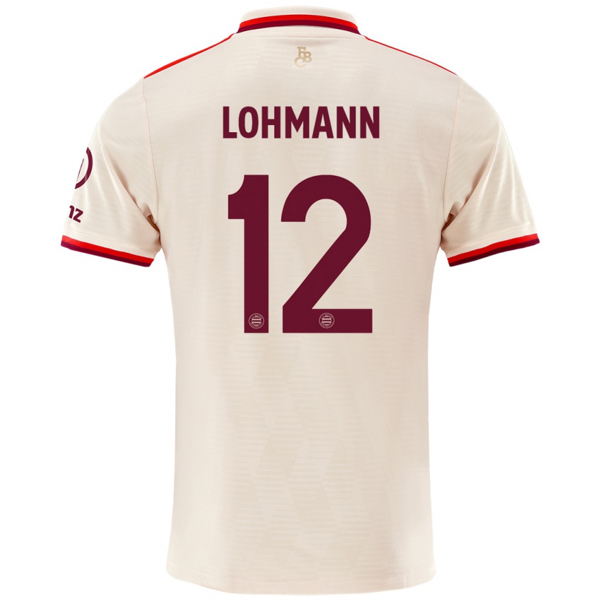 Hombre Camiseta Sydney Lohmann #12 Lino Equipación Tercera 2024/25 La Camisa Chile