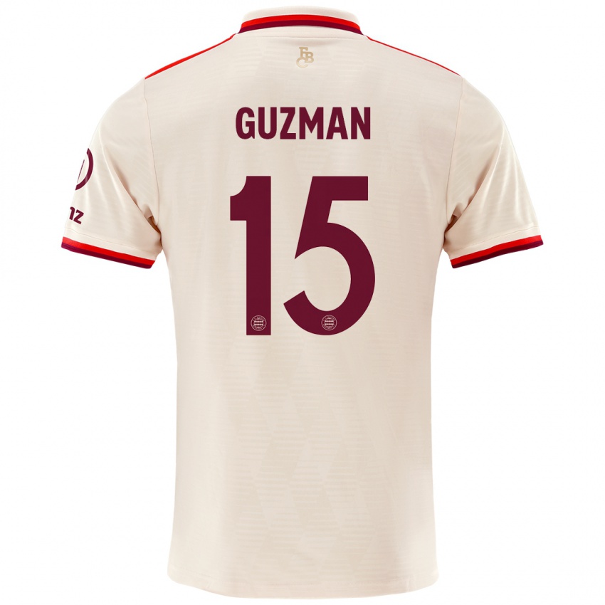 Hombre Camiseta Ana María Guzmán #15 Lino Equipación Tercera 2024/25 La Camisa Chile