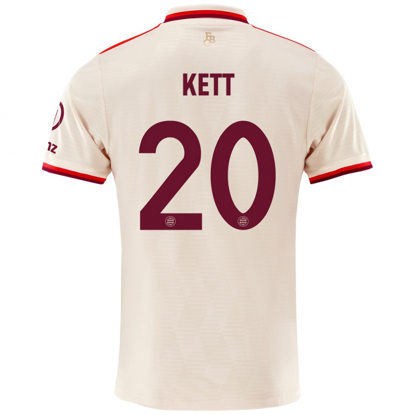 Hombre Camiseta Franziska Kett #20 Lino Equipación Tercera 2024/25 La Camisa Chile