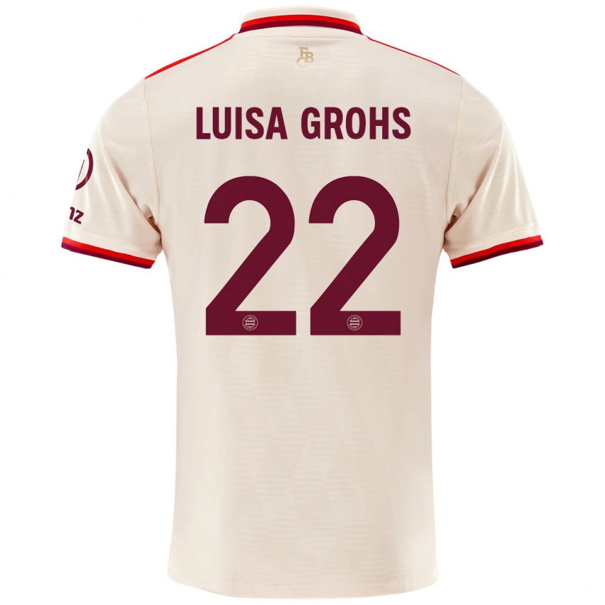 Hombre Camiseta Maria Luisa Grohs #22 Lino Equipación Tercera 2024/25 La Camisa Chile