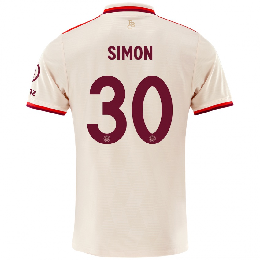 Hombre Camiseta Carolin Simon #30 Lino Equipación Tercera 2024/25 La Camisa Chile