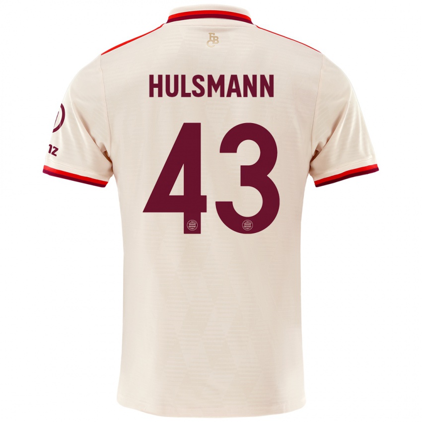 Hombre Camiseta Tom Hulsmann #43 Lino Equipación Tercera 2024/25 La Camisa Chile