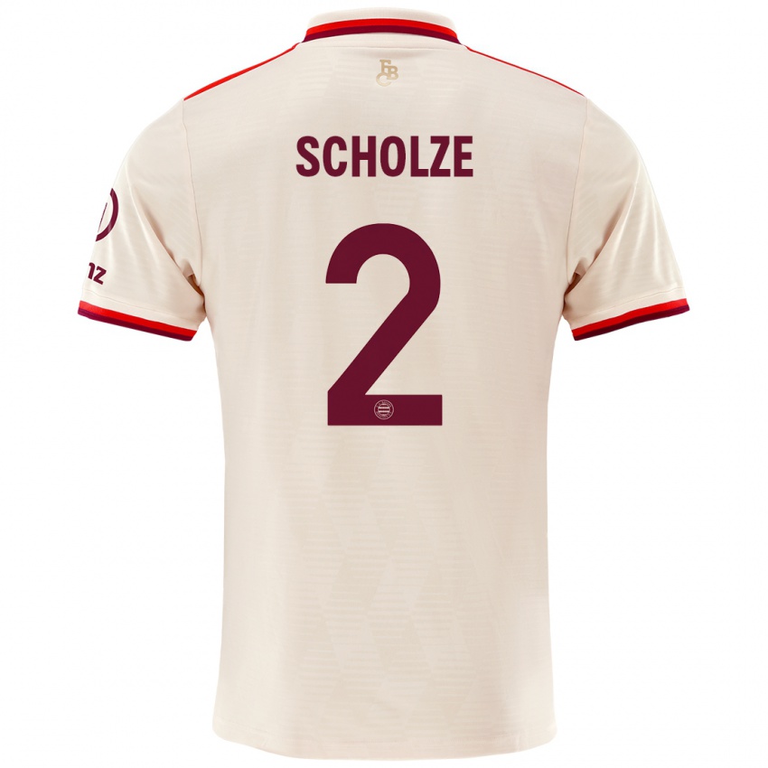 Hombre Camiseta Max Scholze #2 Lino Equipación Tercera 2024/25 La Camisa Chile