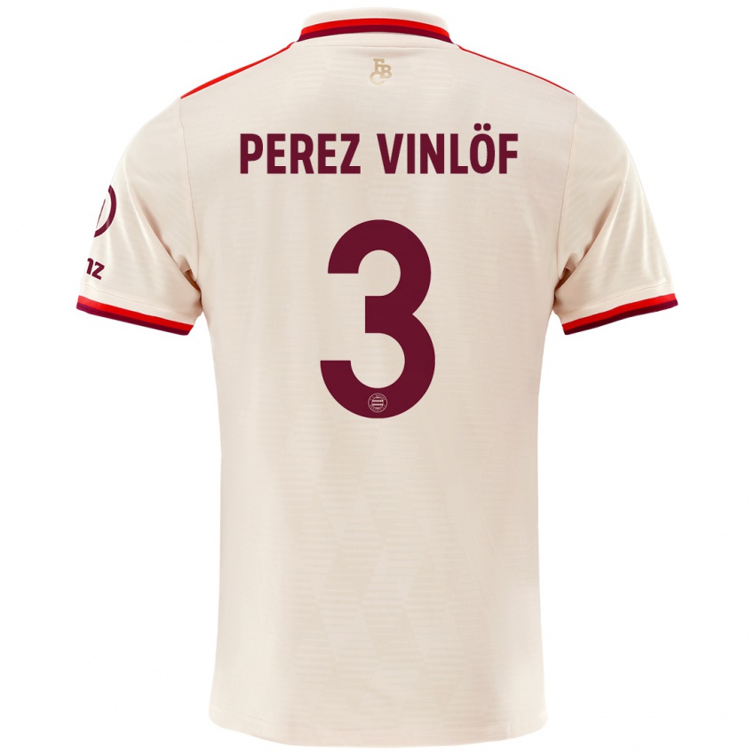 Hombre Camiseta Matteo Perez Vinlöf #3 Lino Equipación Tercera 2024/25 La Camisa Chile