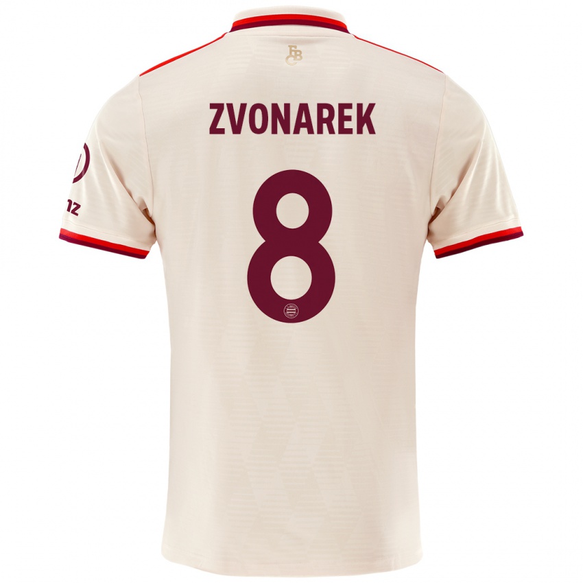 Hombre Camiseta Lovro Zvonarek #8 Lino Equipación Tercera 2024/25 La Camisa Chile