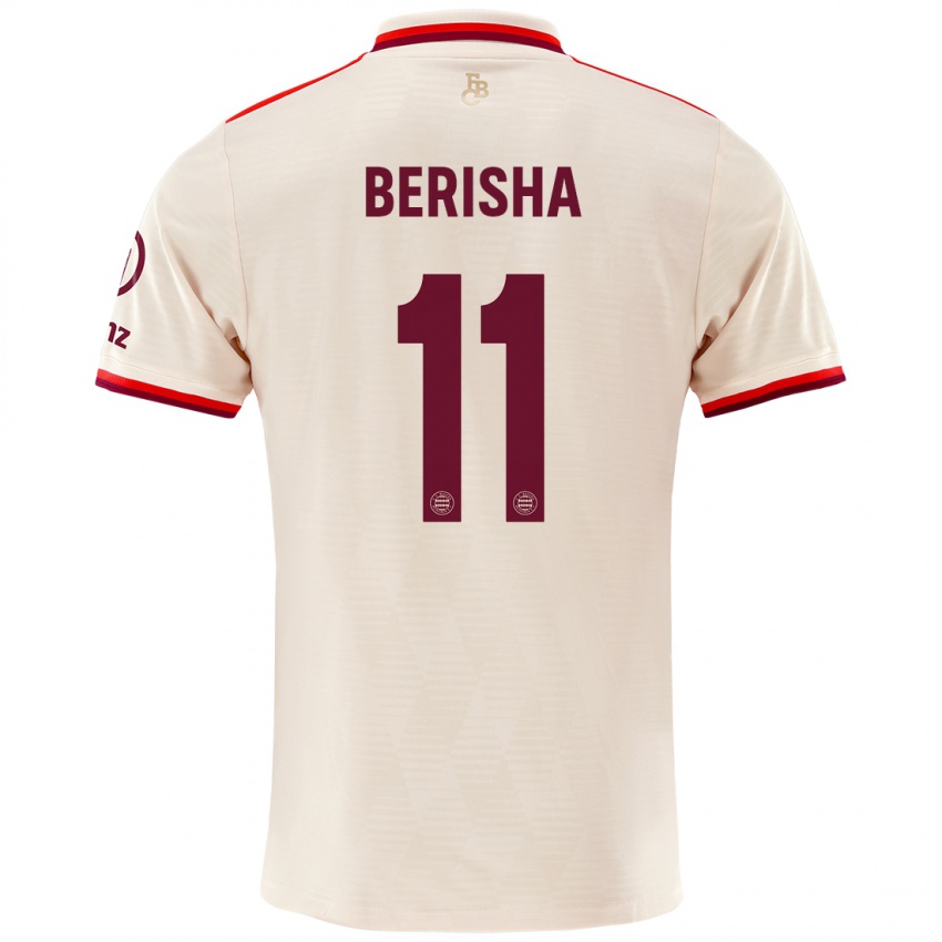 Hombre Camiseta Dion Berisha #11 Lino Equipación Tercera 2024/25 La Camisa Chile