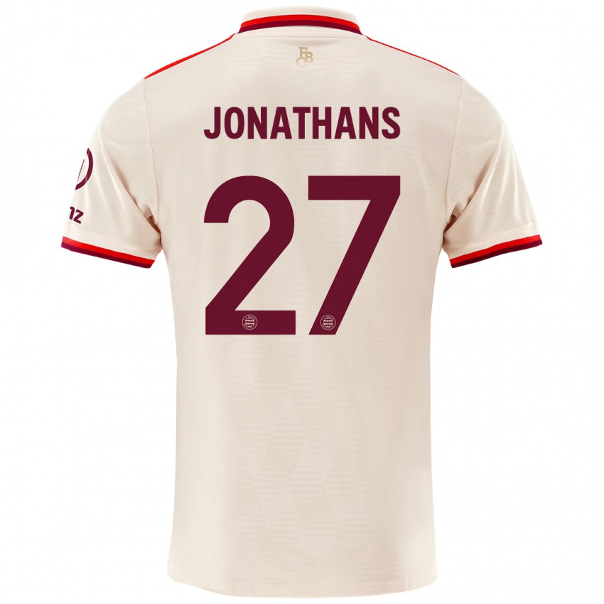 Hombre Camiseta David Jonathans #27 Lino Equipación Tercera 2024/25 La Camisa Chile