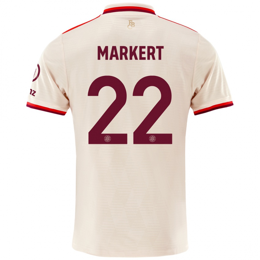 Hombre Camiseta Leon Markert #22 Lino Equipación Tercera 2024/25 La Camisa Chile