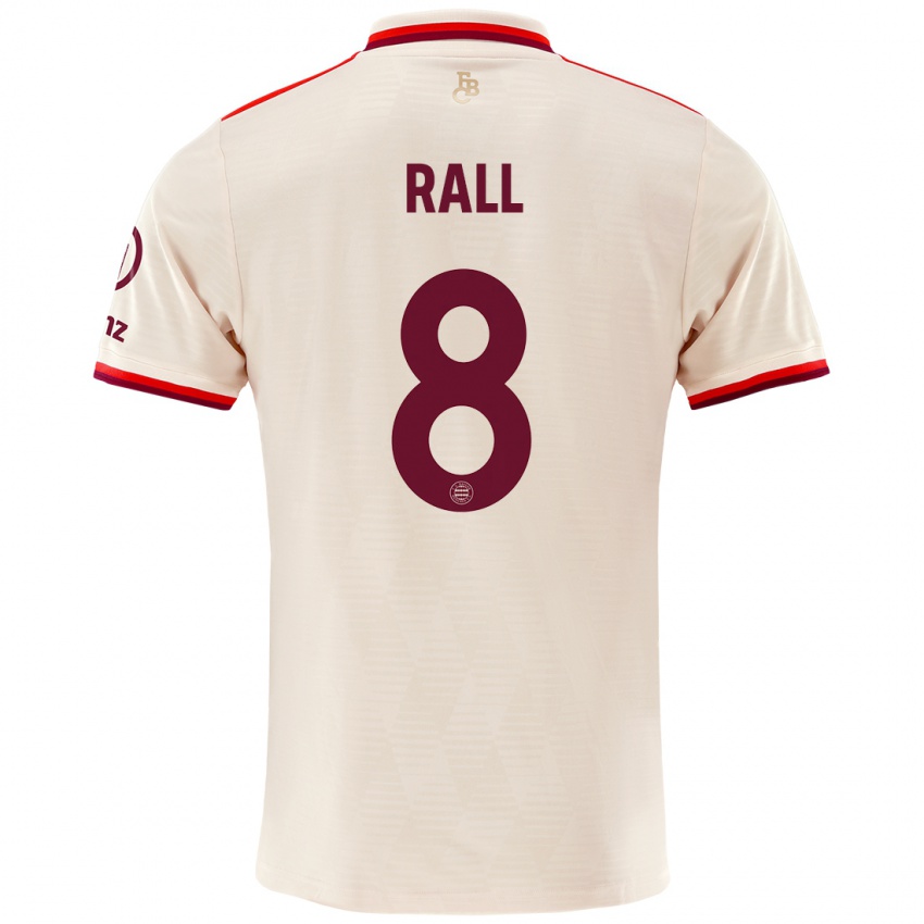 Hombre Camiseta Maximiliane Rall #8 Lino Equipación Tercera 2024/25 La Camisa Chile