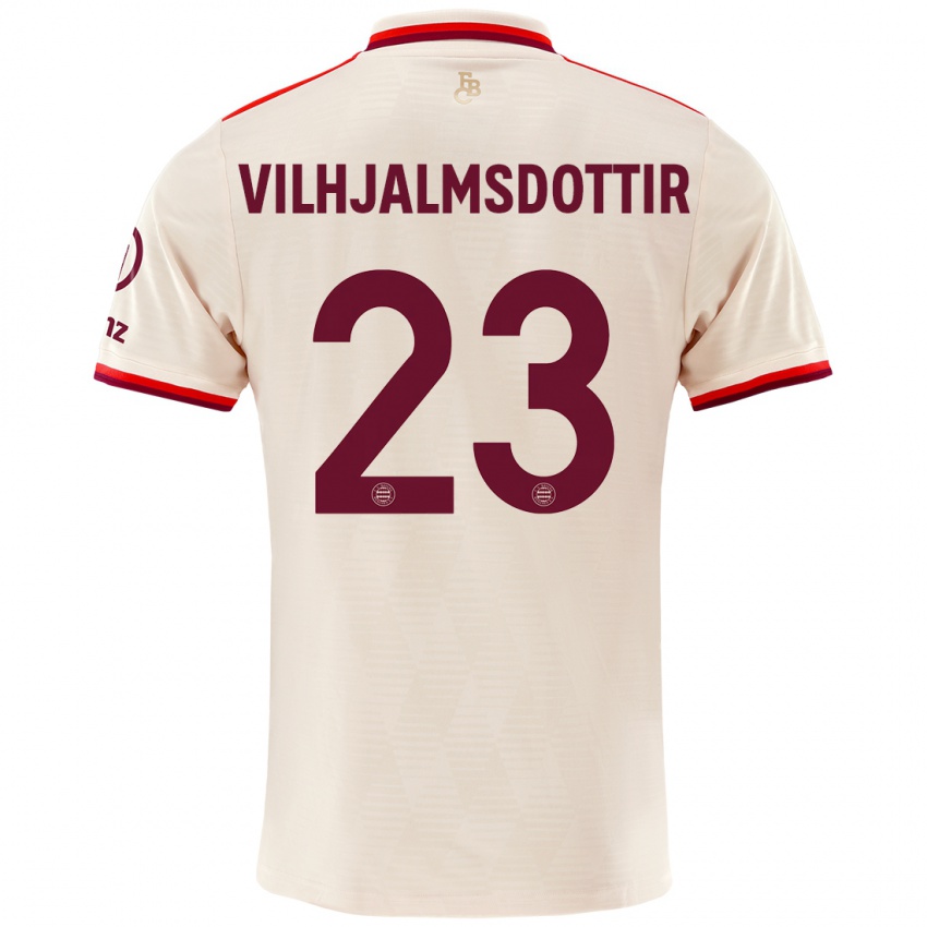 Hombre Camiseta Karolina Lea Vilhjalmsdottir #23 Lino Equipación Tercera 2024/25 La Camisa Chile