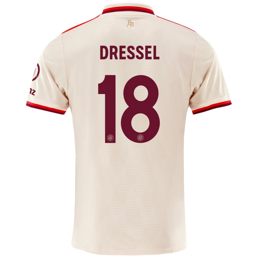 Hombre Camiseta Timon Dressel #18 Lino Equipación Tercera 2024/25 La Camisa Chile