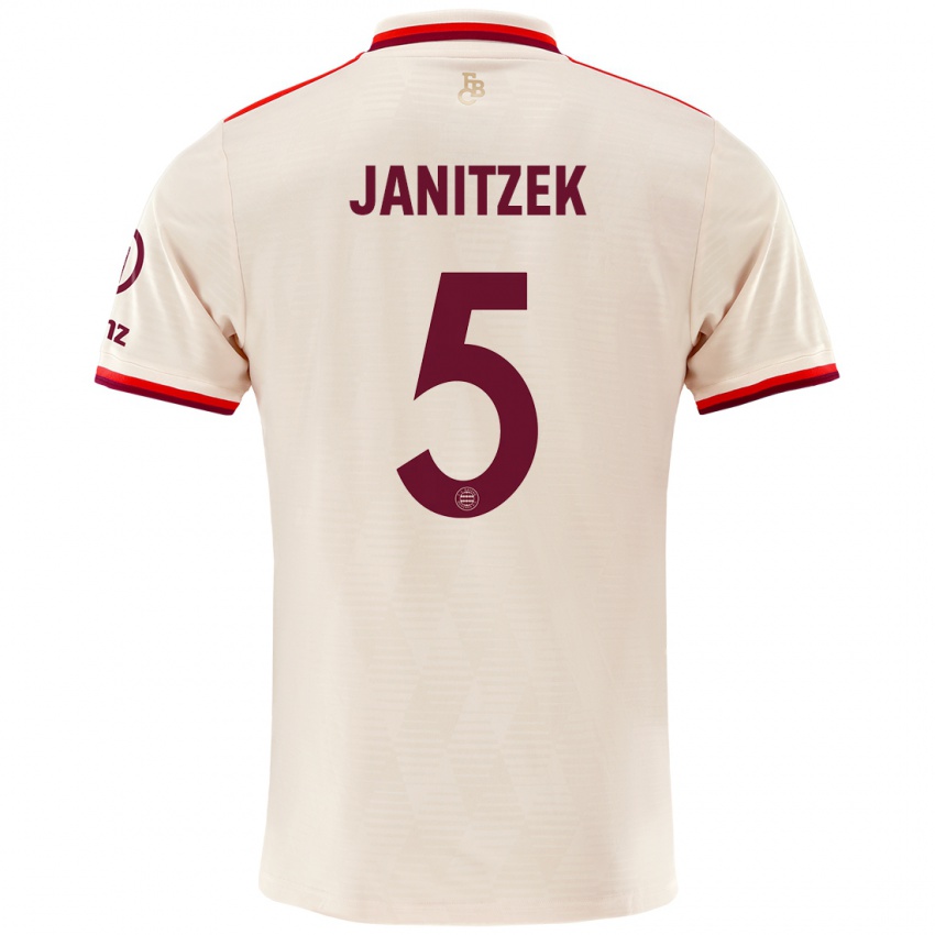 Hombre Camiseta Justin Janitzek #5 Lino Equipación Tercera 2024/25 La Camisa Chile