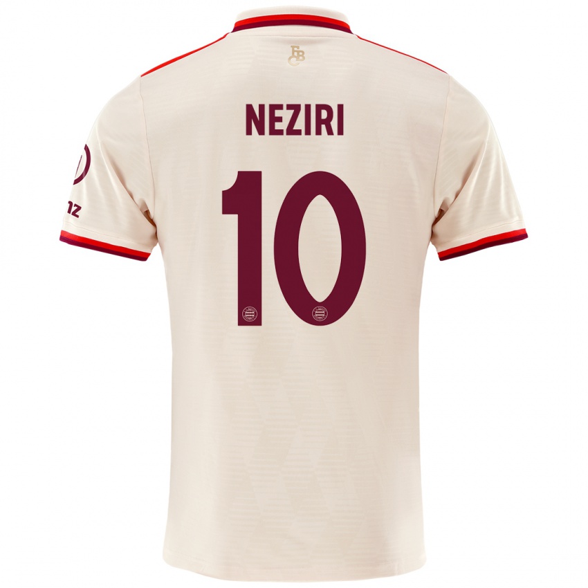 Hombre Camiseta Behar Neziri #10 Lino Equipación Tercera 2024/25 La Camisa Chile