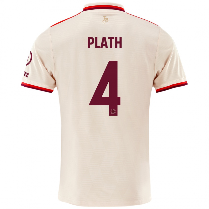 Hombre Camiseta Max Plath #4 Lino Equipación Tercera 2024/25 La Camisa Chile