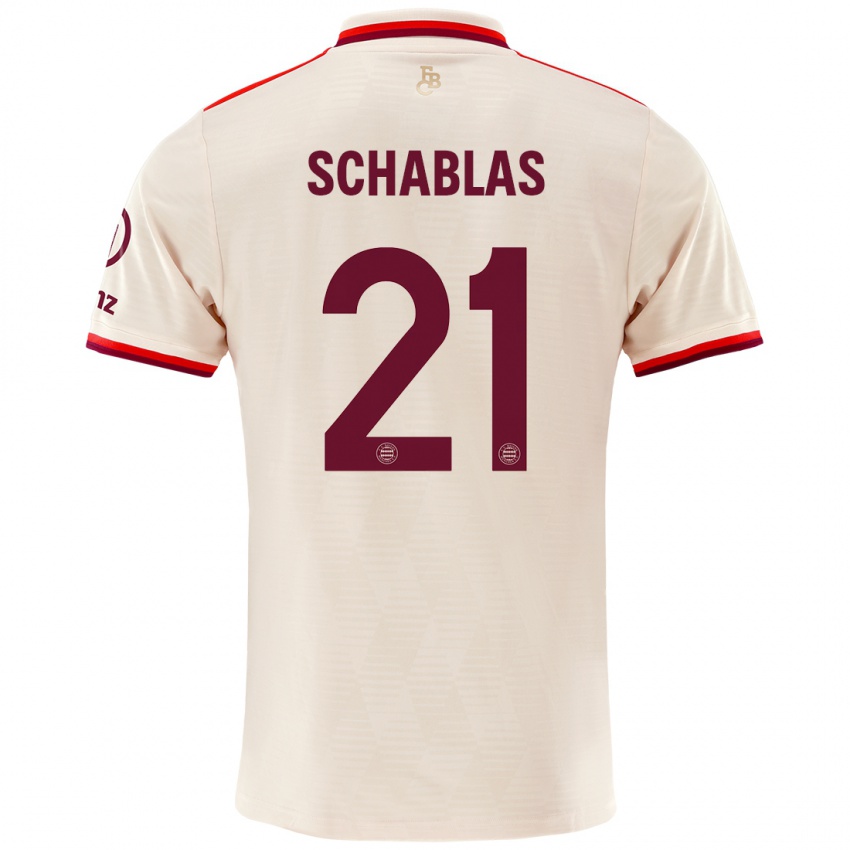 Hombre Camiseta Matteo Schablas #21 Lino Equipación Tercera 2024/25 La Camisa Chile