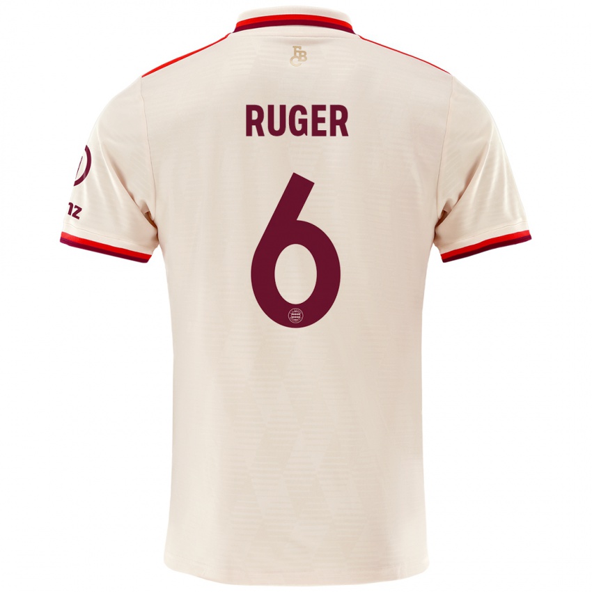 Hombre Camiseta Kurt Ruger #6 Lino Equipación Tercera 2024/25 La Camisa Chile