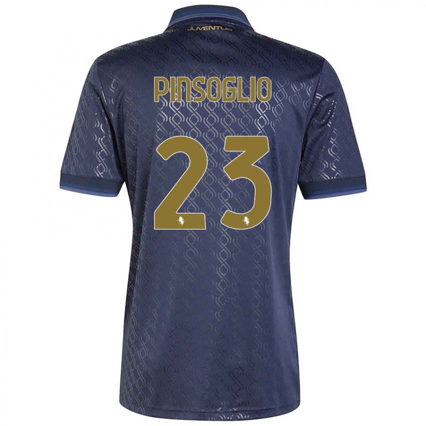 Hombre Camiseta Carlo Pinsoglio #23 Azul Marino Equipación Tercera 2024/25 La Camisa Chile