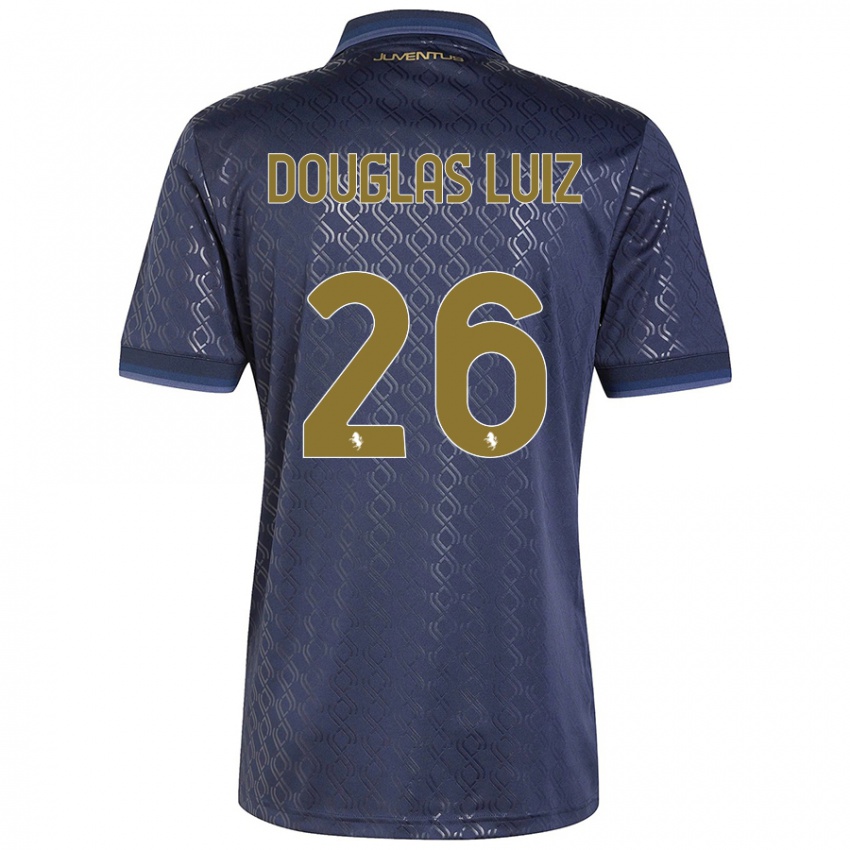 Hombre Camiseta Douglas Luiz #26 Azul Marino Equipación Tercera 2024/25 La Camisa Chile