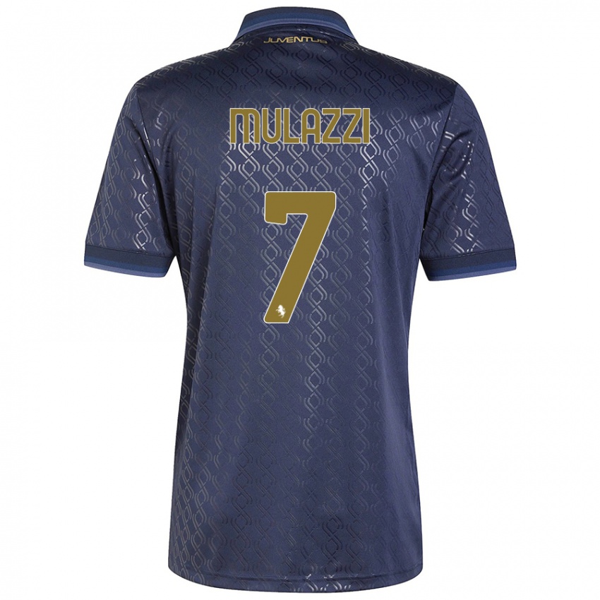 Hombre Camiseta Gabriele Mulazzi #7 Azul Marino Equipación Tercera 2024/25 La Camisa Chile