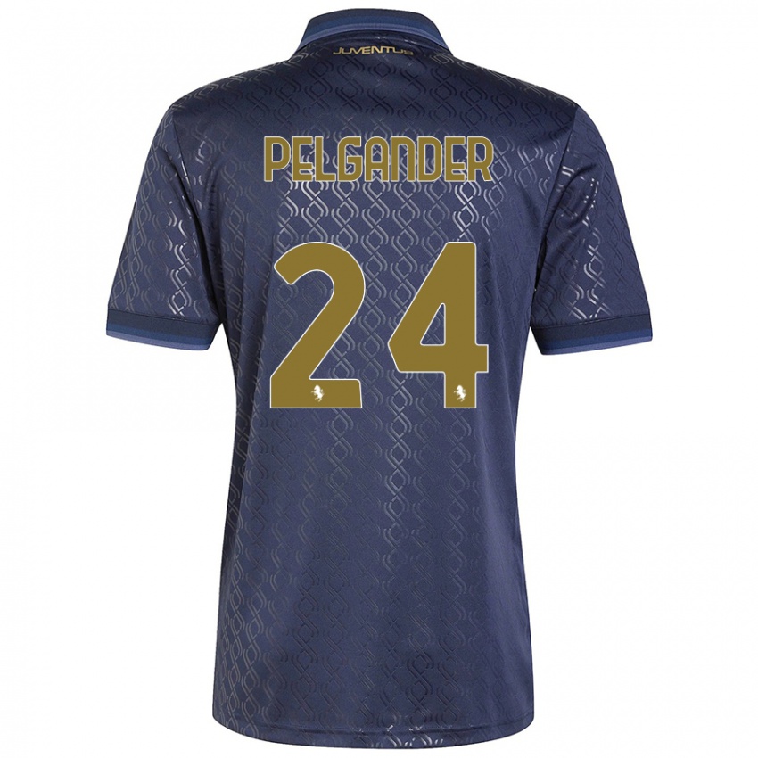 Hombre Camiseta Elsa Pelgander #24 Azul Marino Equipación Tercera 2024/25 La Camisa Chile