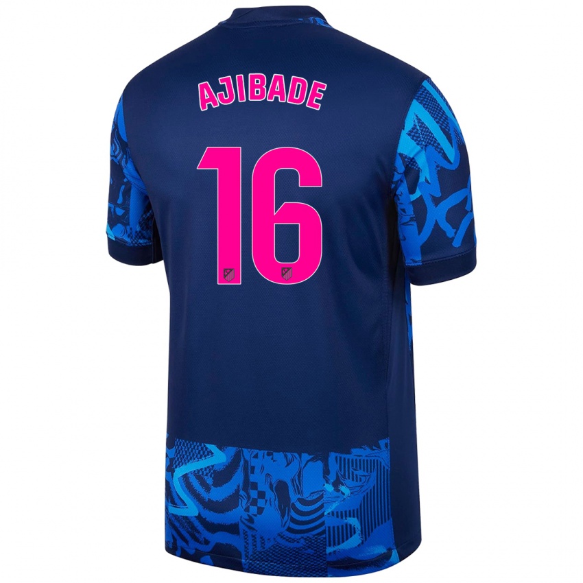 Hombre Camiseta Rasheedat Ajibade #16 Azul Real Equipación Tercera 2024/25 La Camisa Chile