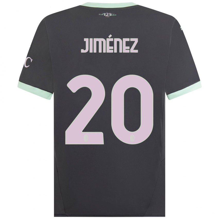 Hombre Camiseta Álex Jiménez #20 Gris Equipación Tercera 2024/25 La Camisa Chile