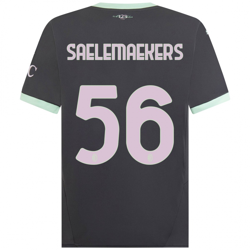 Hombre Camiseta Alexis Saelemaekers #56 Gris Equipación Tercera 2024/25 La Camisa Chile