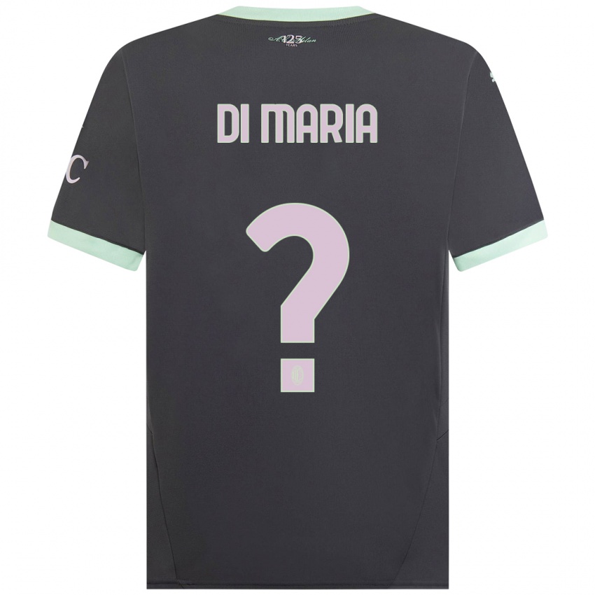 Hombre Camiseta Alessandro Di Maria #0 Gris Equipación Tercera 2024/25 La Camisa Chile