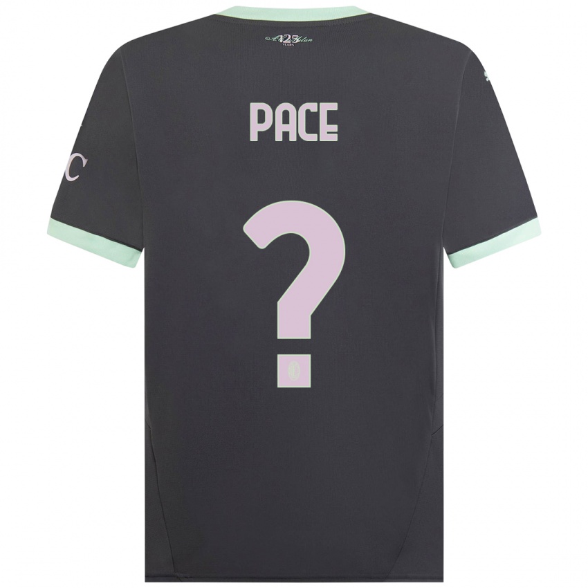 Hombre Camiseta Anthony Pace #0 Gris Equipación Tercera 2024/25 La Camisa Chile