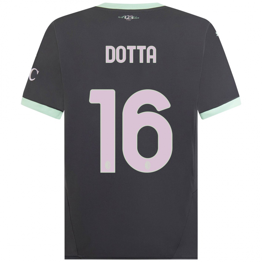 Hombre Camiseta Cristiano Dotta #16 Gris Equipación Tercera 2024/25 La Camisa Chile