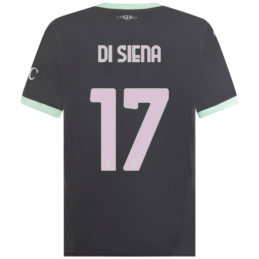 Hombre Camiseta Andrea Di Siena #17 Gris Equipación Tercera 2024/25 La Camisa Chile