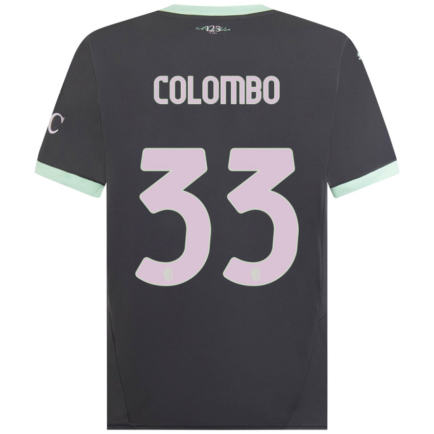 Hombre Camiseta Federico Colombo #33 Gris Equipación Tercera 2024/25 La Camisa Chile