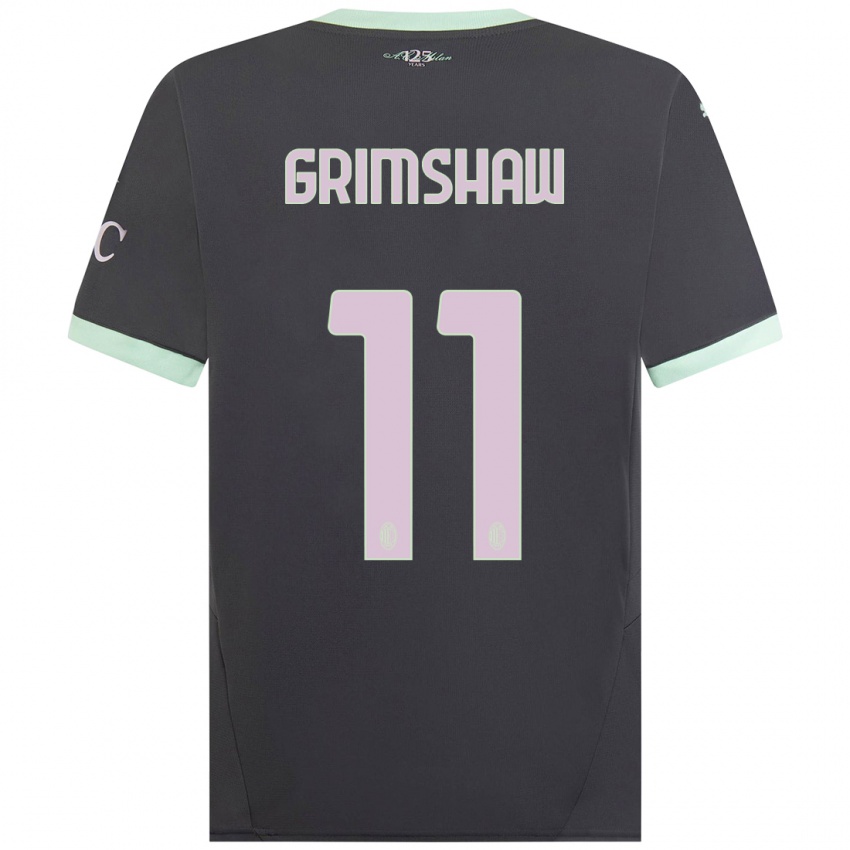 Hombre Camiseta Christy Grimshaw #11 Gris Equipación Tercera 2024/25 La Camisa Chile