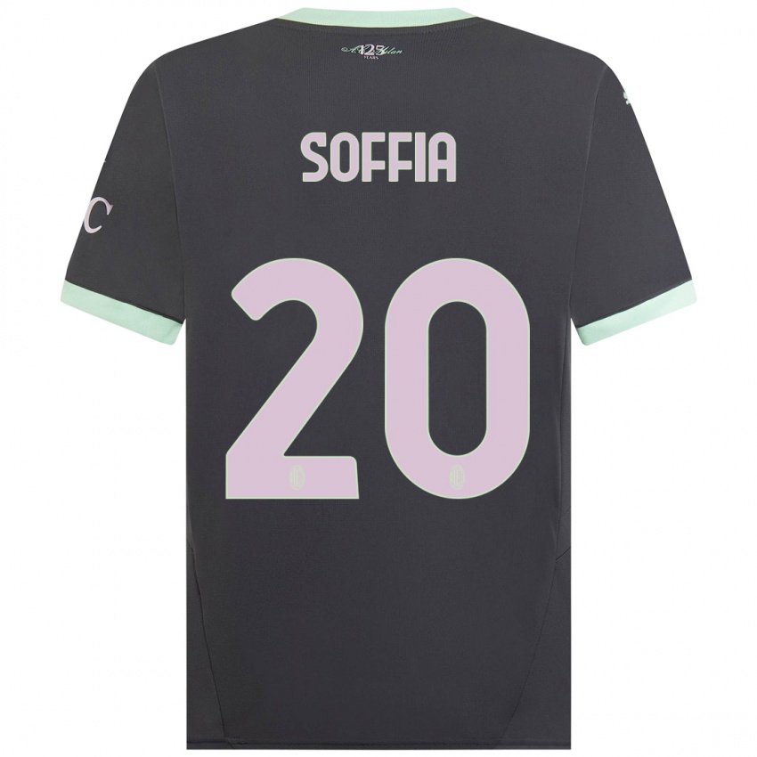 Hombre Camiseta Angelica Soffia #20 Gris Equipación Tercera 2024/25 La Camisa Chile