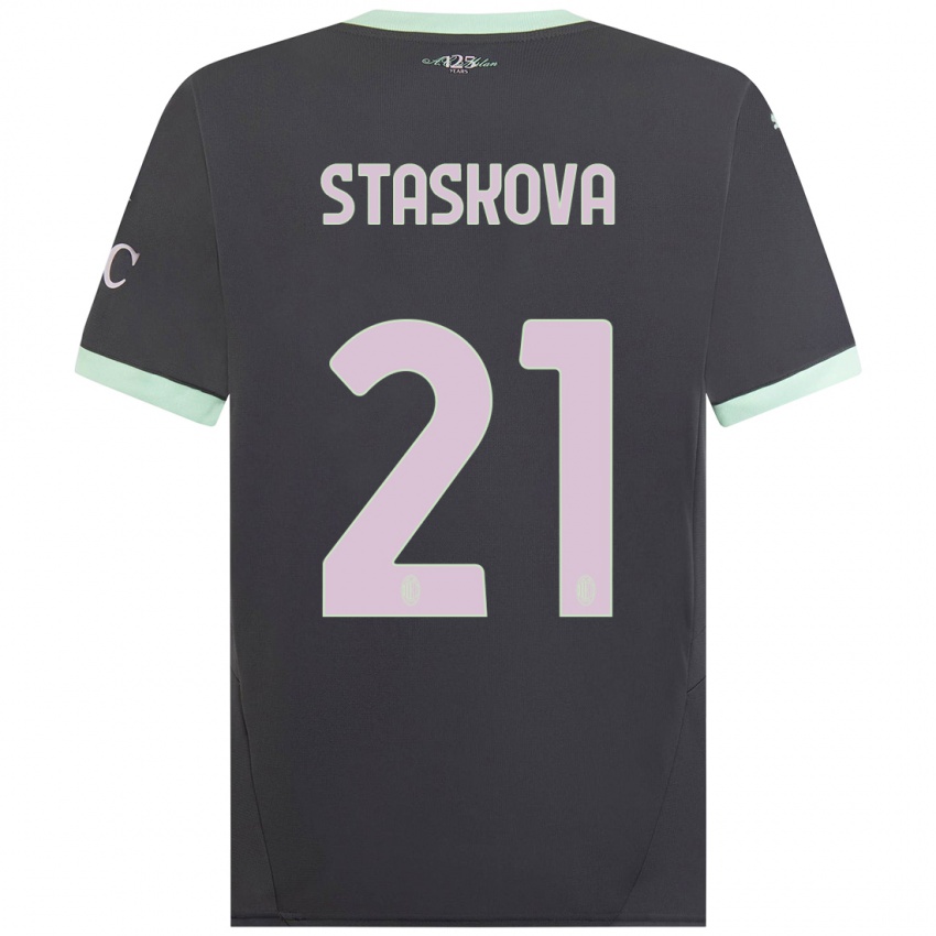 Hombre Camiseta Andrea Stašková #21 Gris Equipación Tercera 2024/25 La Camisa Chile